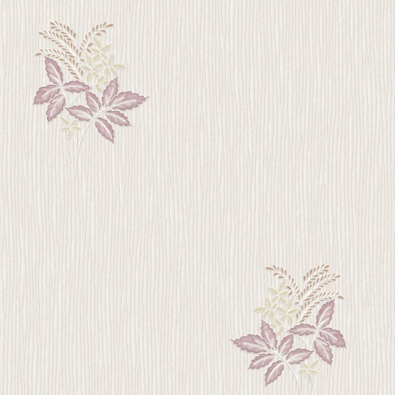 Superfresco Wallpaper Italiano Plum Floral Leaf Heavy Duty Texture