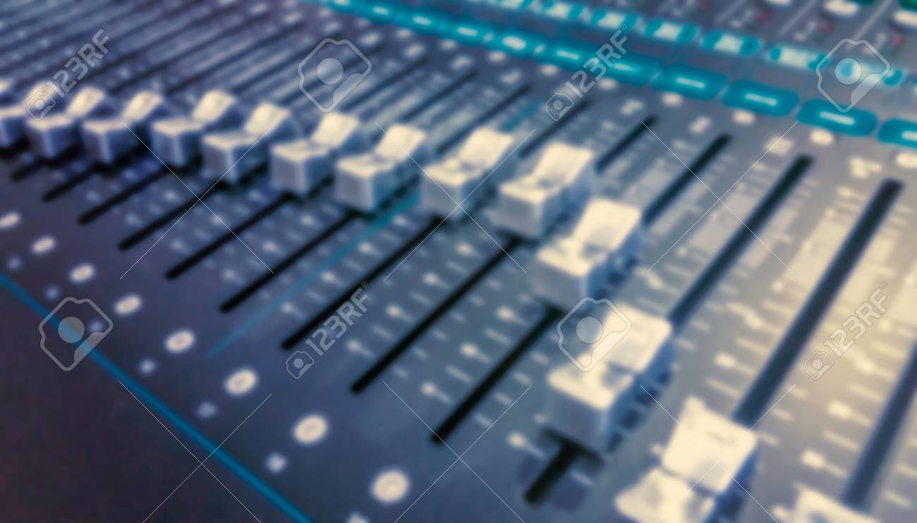 Sound Mixer Audio Slide Music Equipment Blurred Background