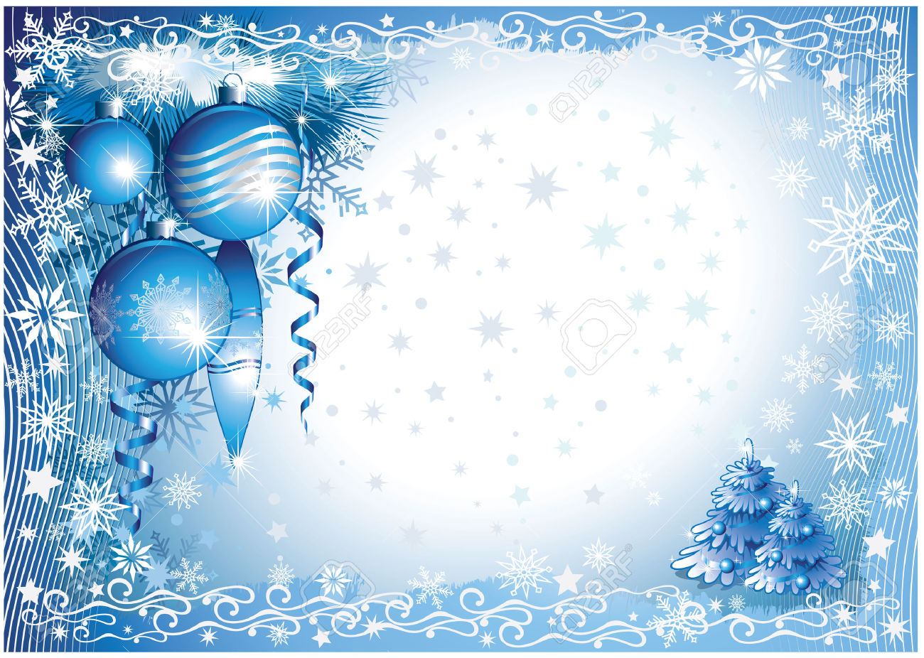 Blue And White Christmas Background Happy Holidays