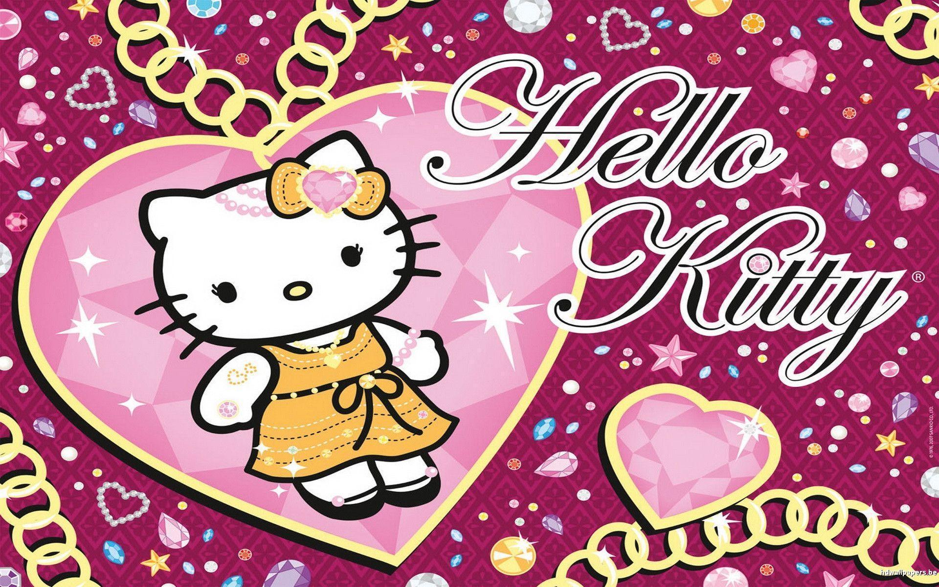 Wallpaper Hello Kitty Love