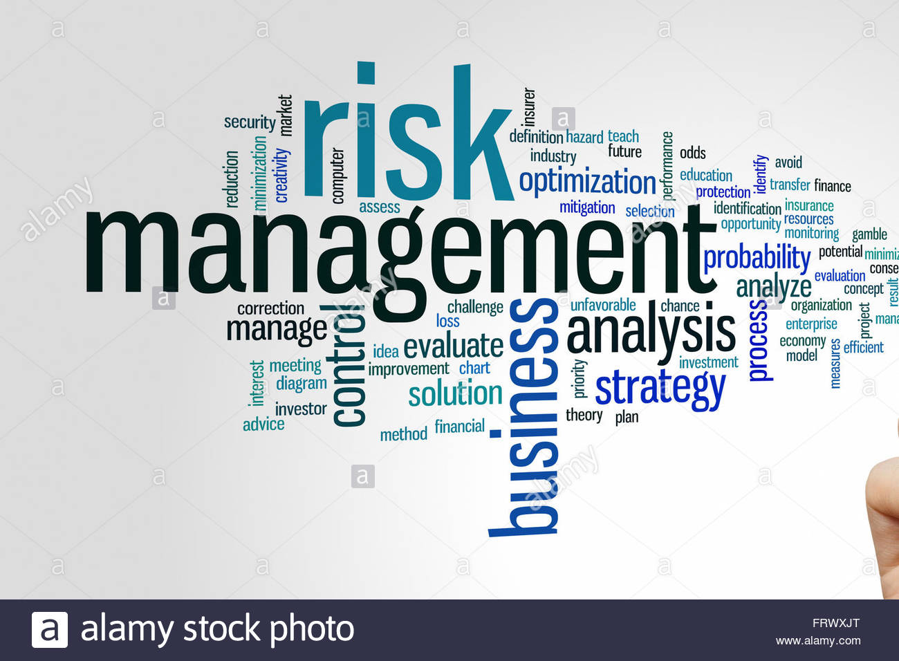 Risk Management Concept Word Cloud Background Stock Photo