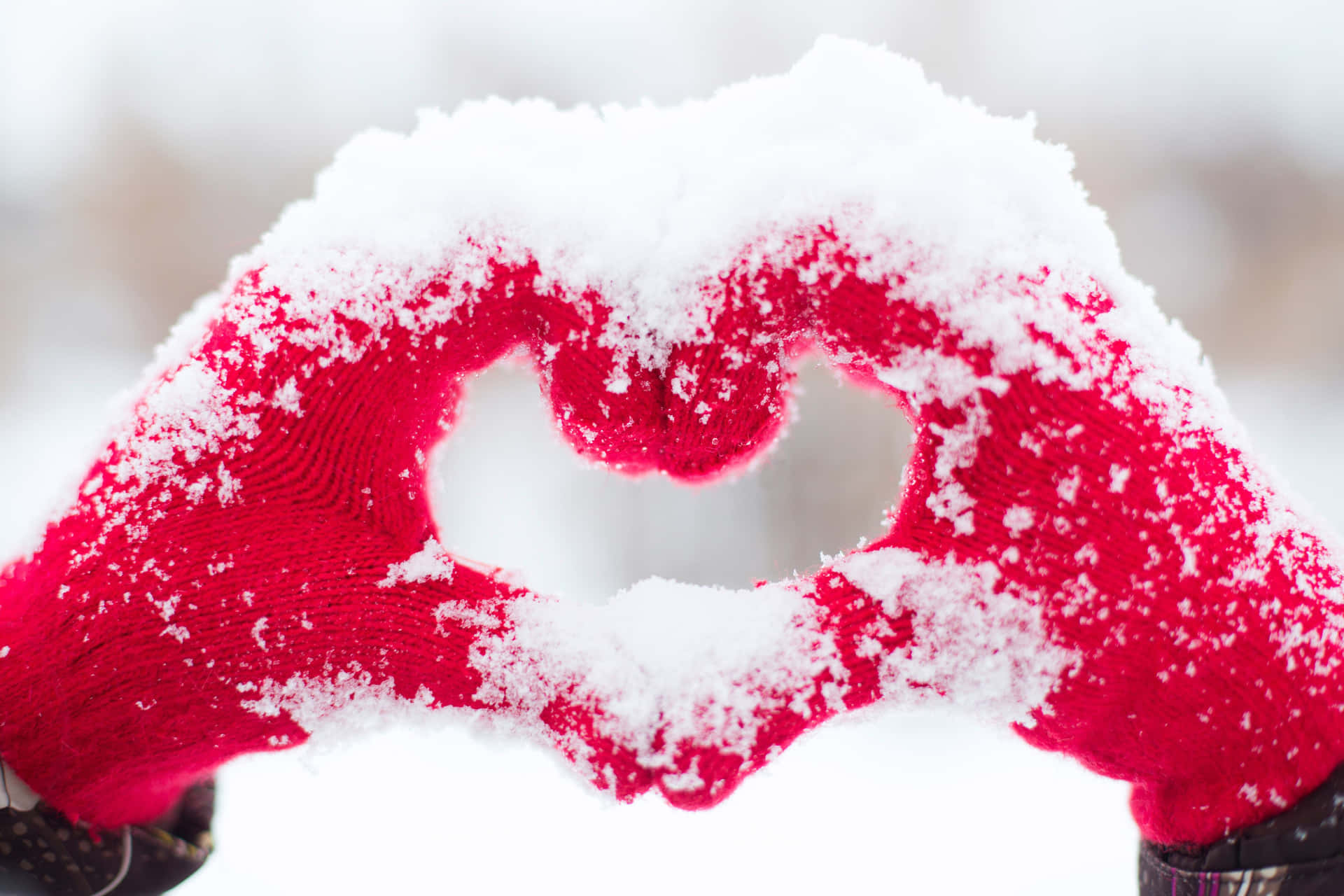 Red Heart Hand Background Wallpaper