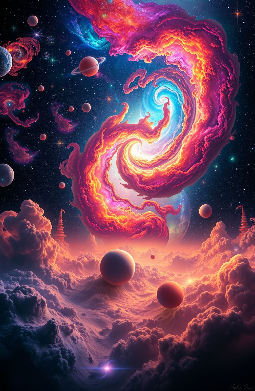 Trippy Space Wallpaper