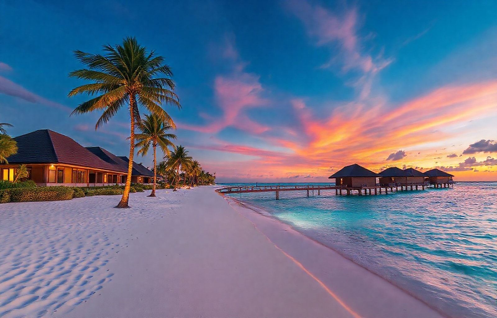 Maldives Island Resorts Wallpaper