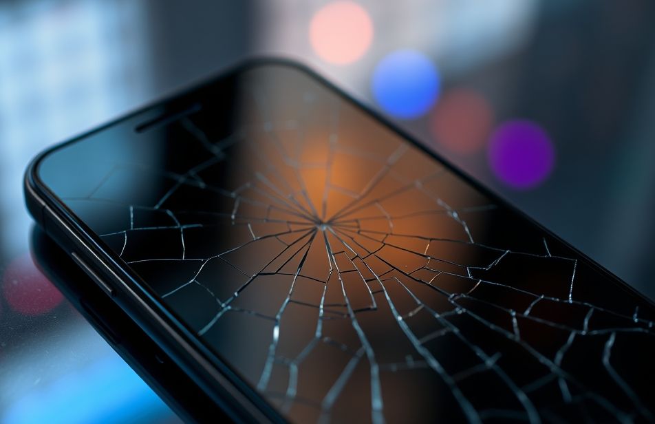 Realistic Cracked Screen Wallpaper