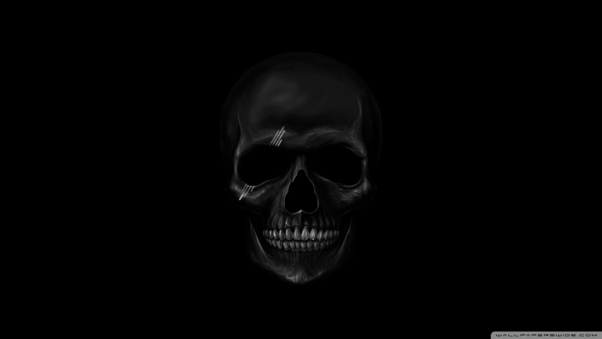 [64+] Skull Black Background on WallpaperSafari