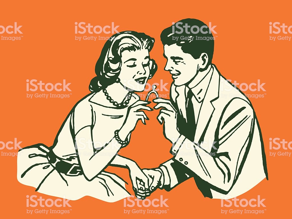 Free download Couple Holding Wishbone Stock Illustration Download Image
