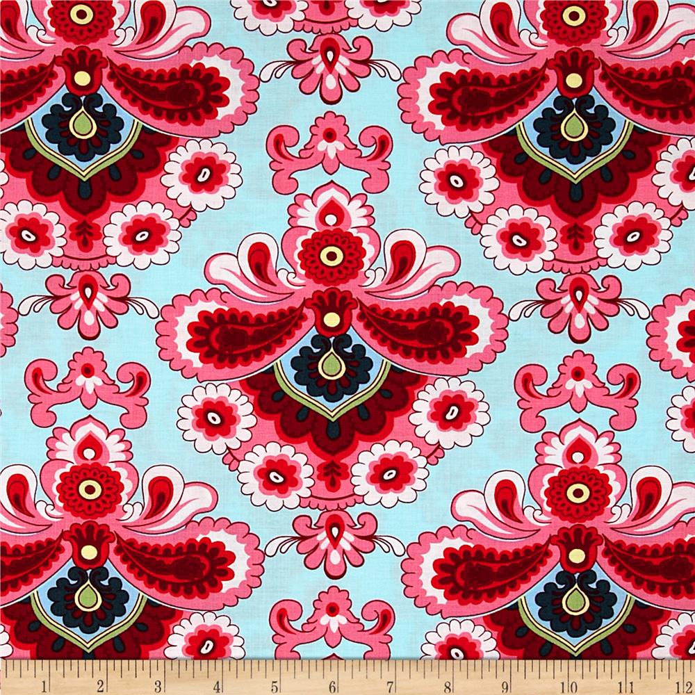 Amy Butler Belle French Wallpaper Duck Egg Discount Designer Fabric