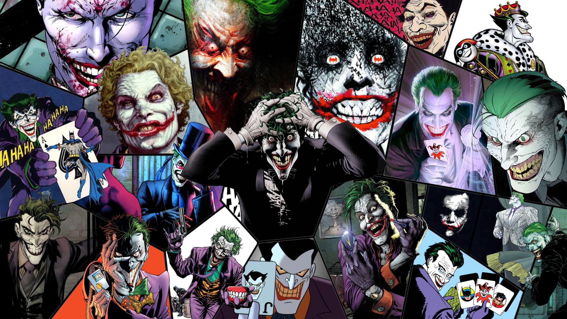 Joker Dc Ics Ic Books Collage Batman Artwork 1080p