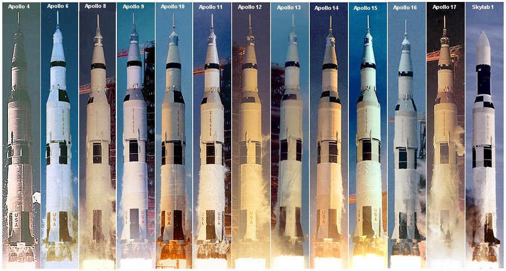 Posite Image Of Every Saturn V Launch Apollo And Were