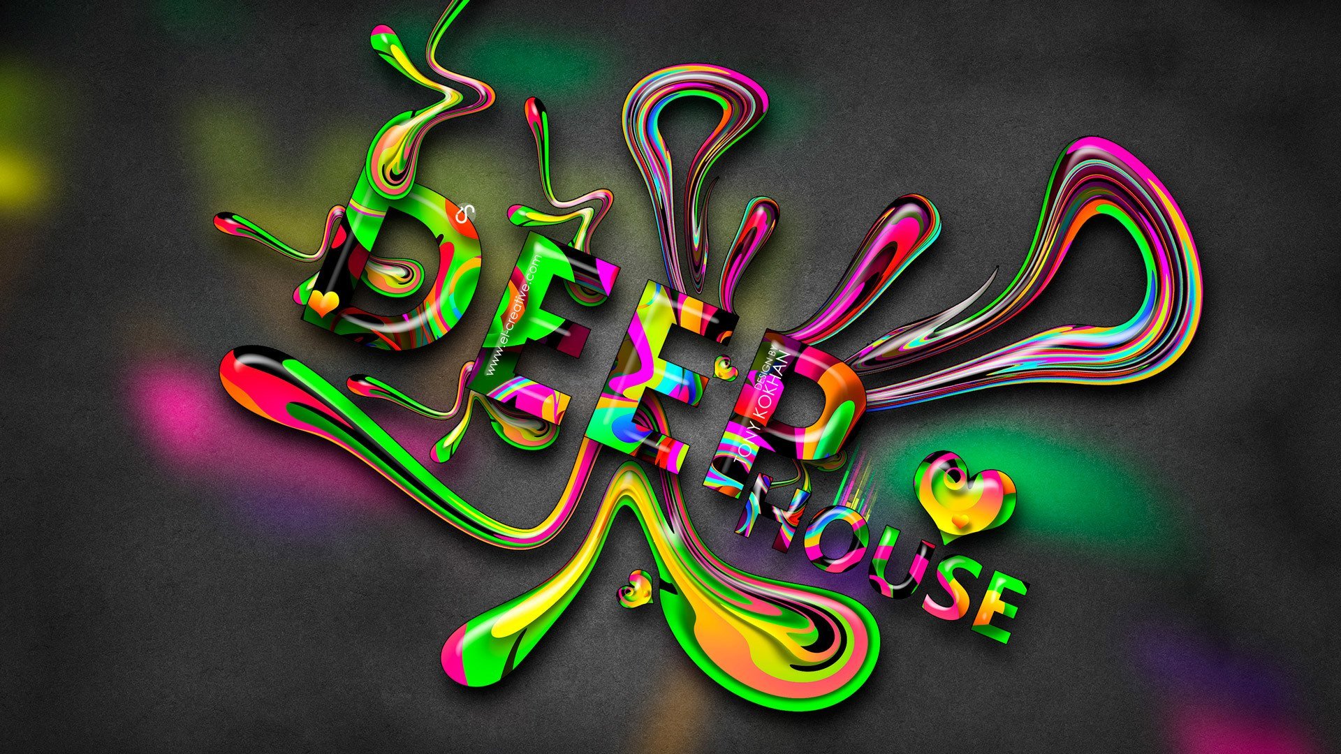 Tony Kokhan Deep House Music Words Dj Multicolors Style