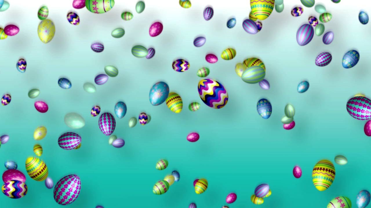 Easter Background Falling Eggs