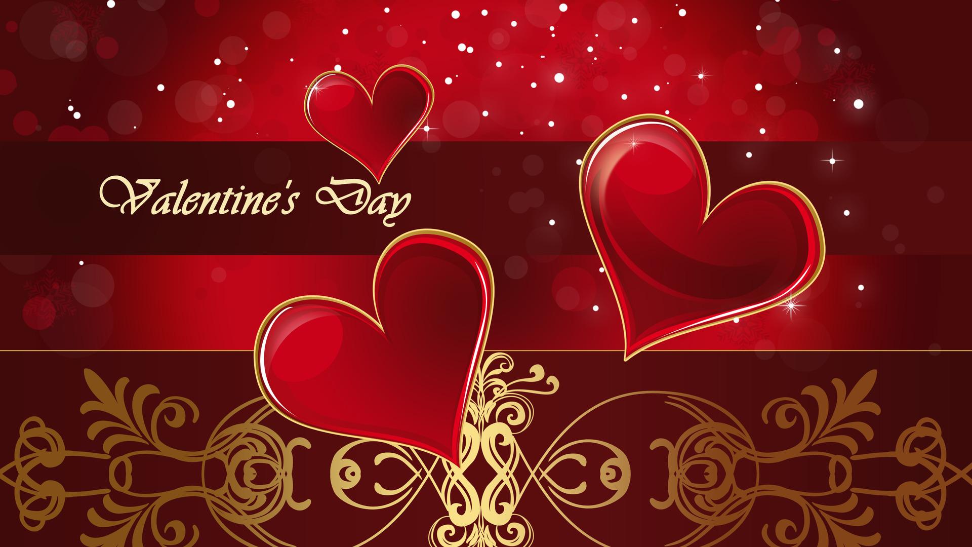 Valentine S Day Hearts HD Wallpaper Full Size