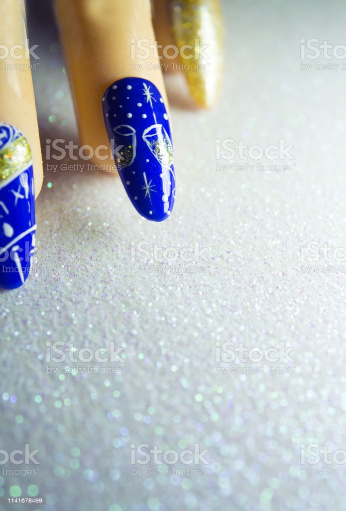 Free download Permanent Gel Nails With New Year Decoration Bright