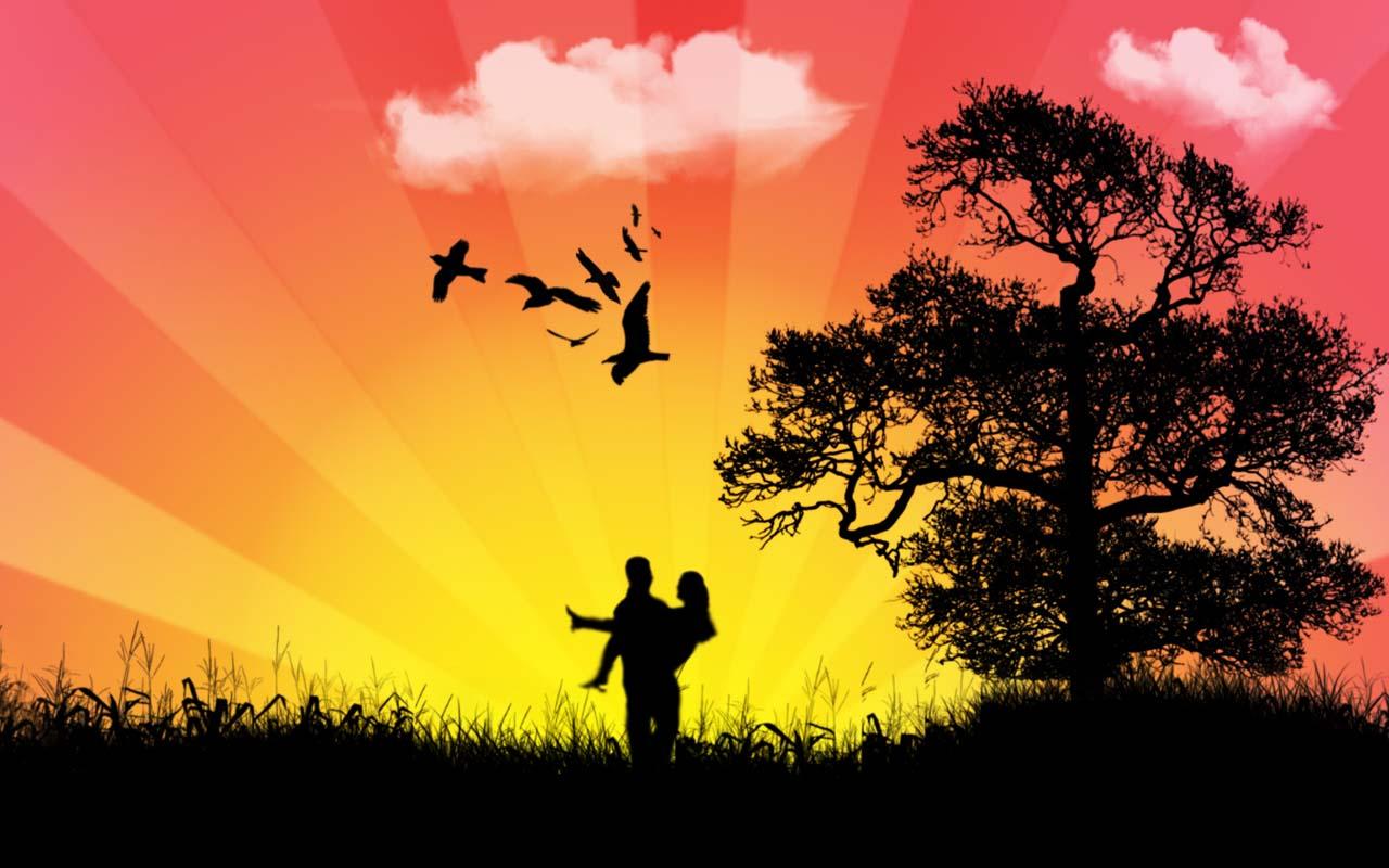 Romantic Lovers Background For Android