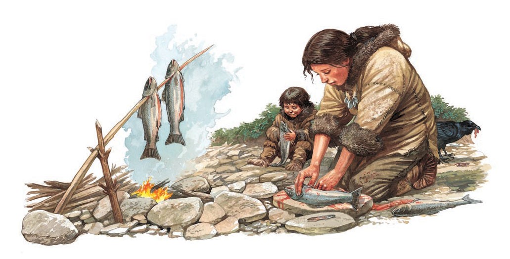 Q Files Preparing And Cooking Fish Over A Campfire