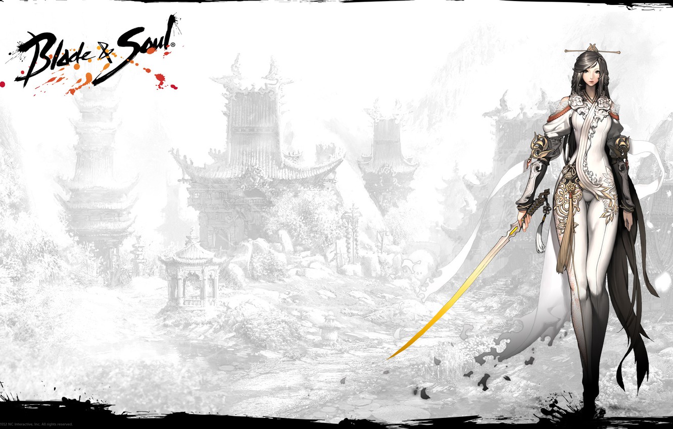Wallpaper Girl Weapons Sword Blade Game Soul Mmorpg Ncsoft