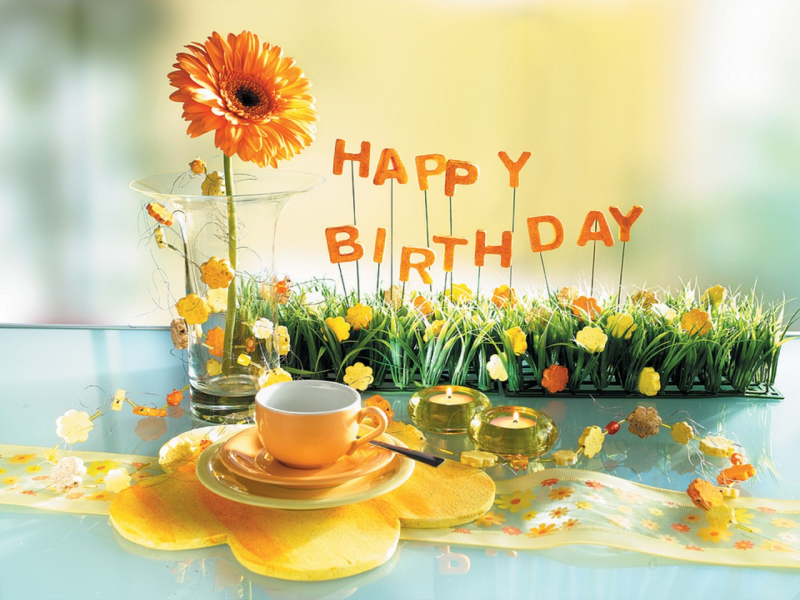 Happy Birthday Flower Wallpaper 800x600