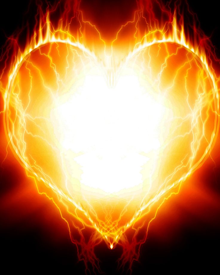 Fire Heart Wallpaper Sky Hd