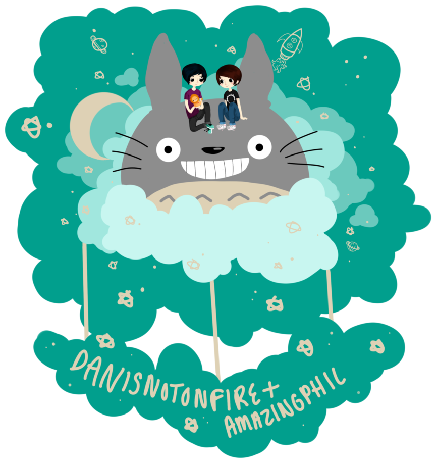 Dan And Phil Totoro By Dgrayscythe21
