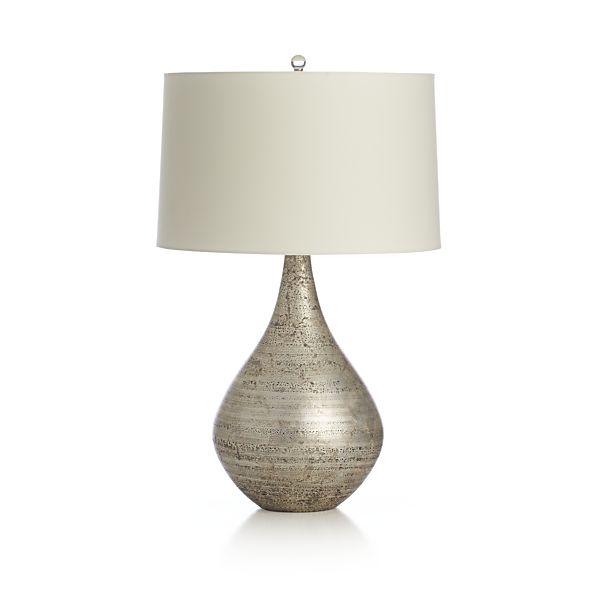 Lighting Mulino Table Lamp Crate And Barrel Silver Leafed