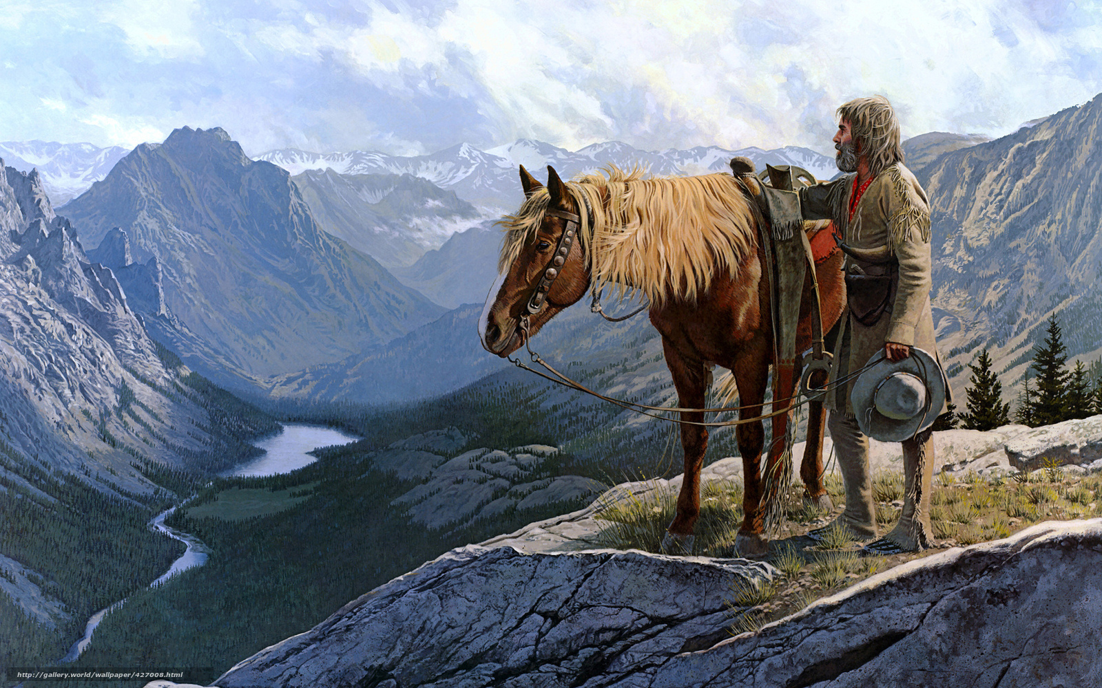 Wallpaper Cowboy Muzhik Horse Wild West Desktop