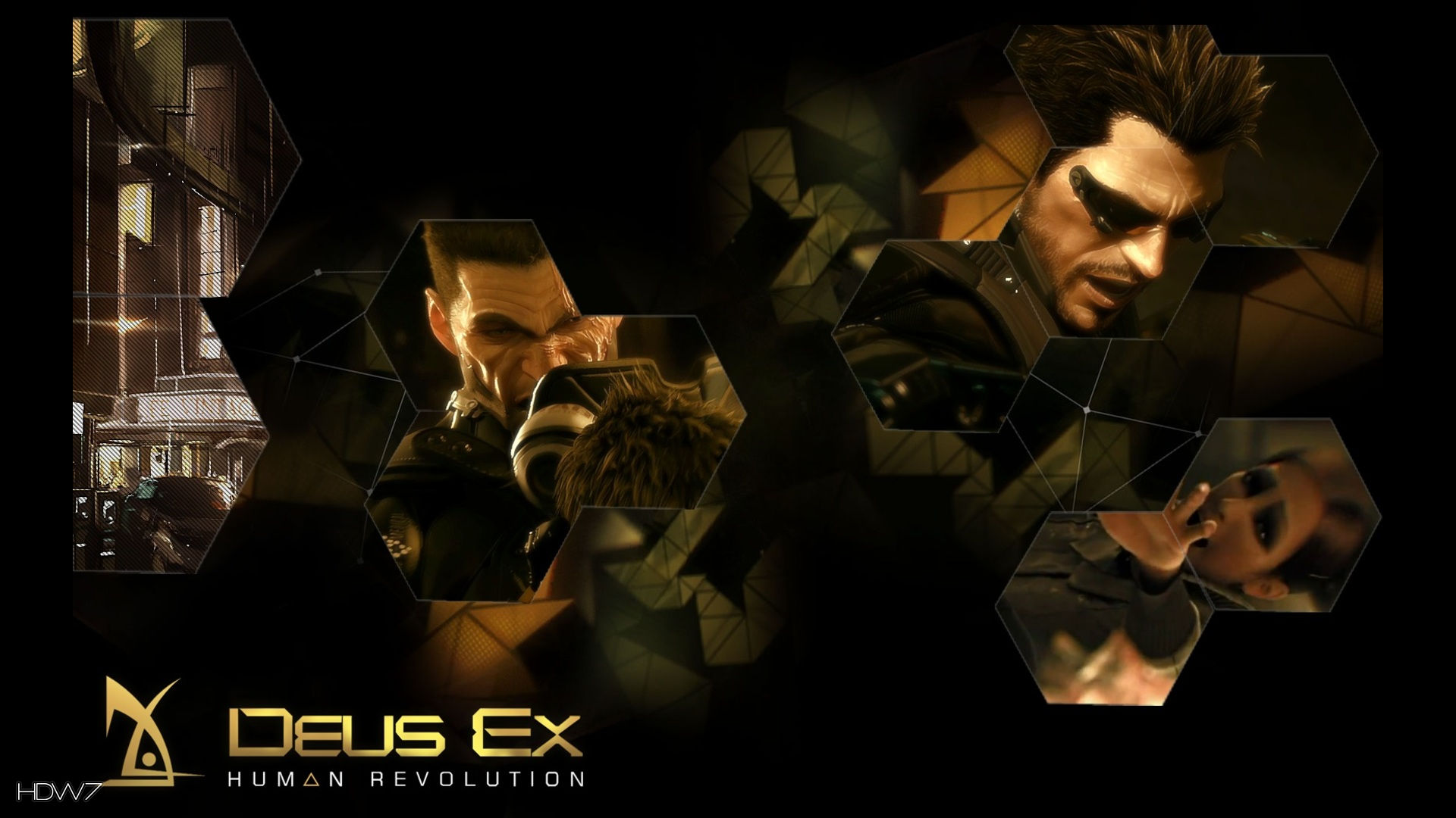 Deus Ex Human Revolution Adam Jensen And Lawrence Barrett Widescreen