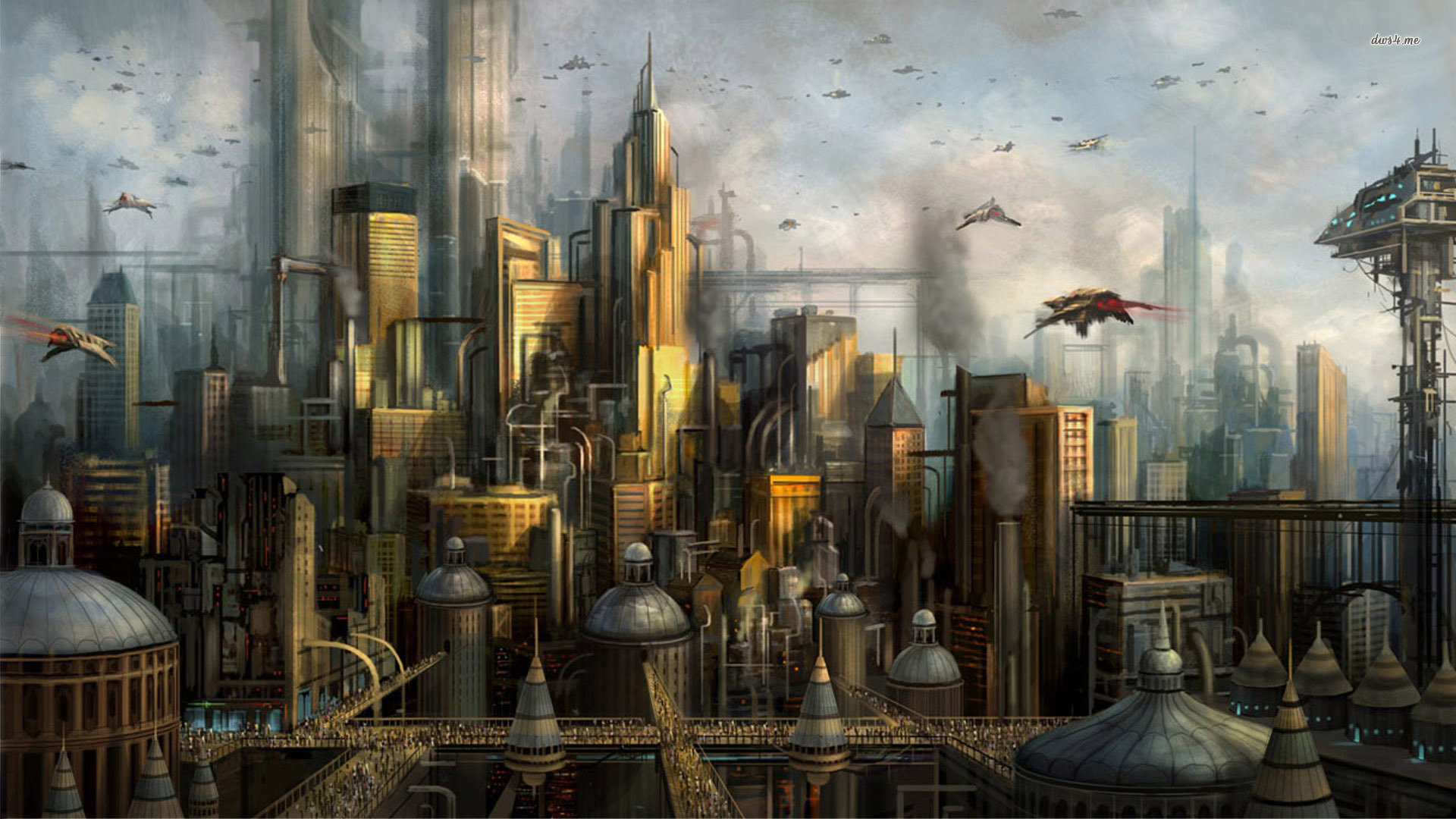 Futuristic City Wallpaper HD Desktop Image