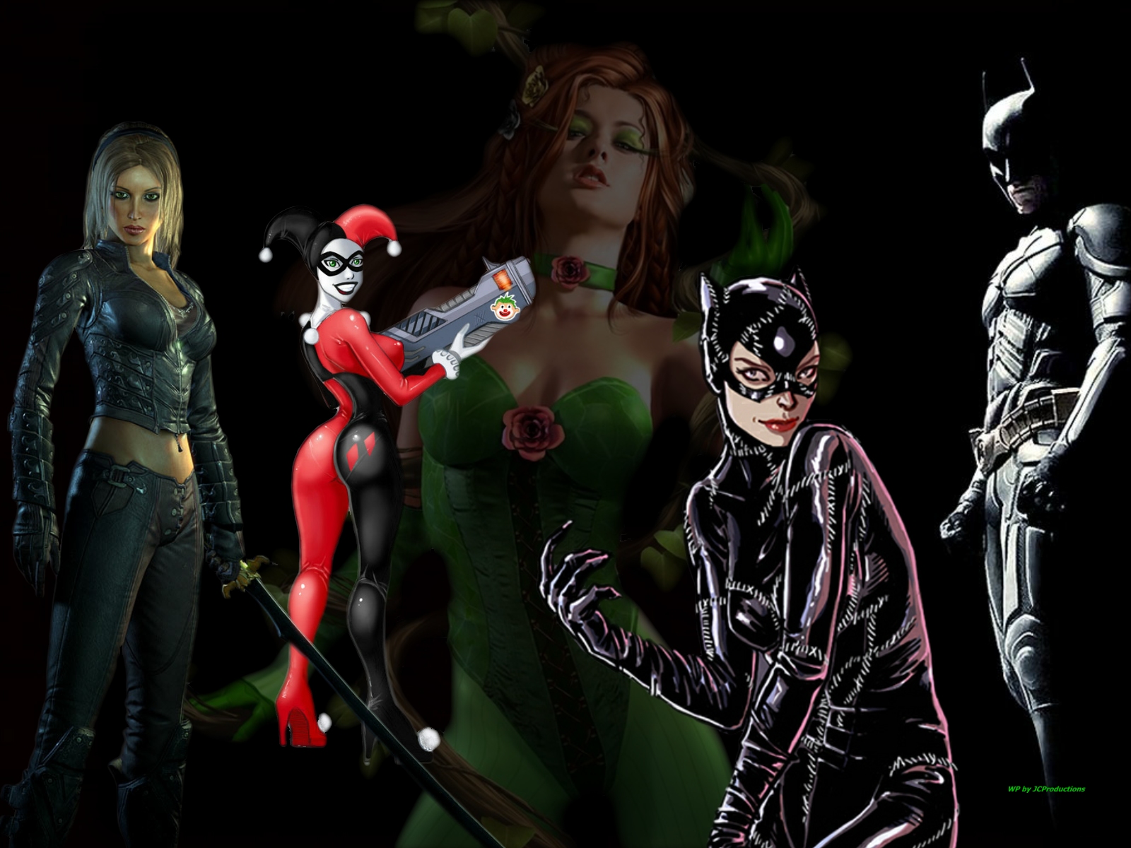 Poison Ivy Catwoman Talia Al Ghul And Harley Quinn Femme Fatales