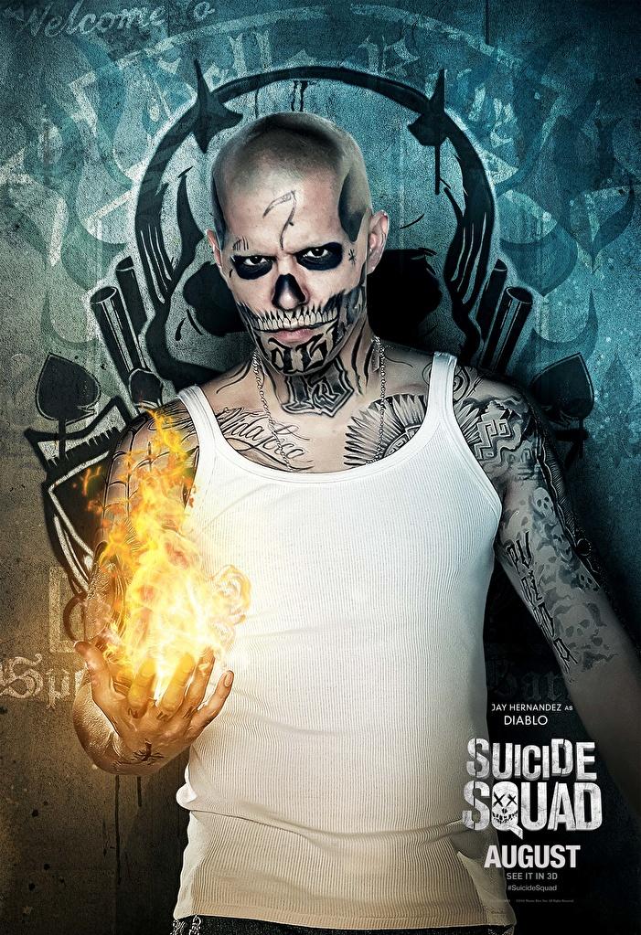 Photo Suicide Squad Tattoos Men El Diablo Fire Movies