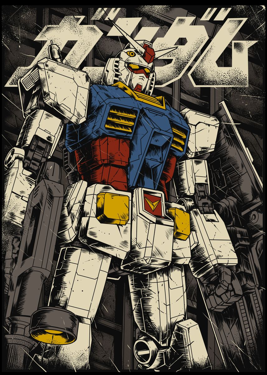 Rx Gundam Poster By Wahyudi Artwork Displate In