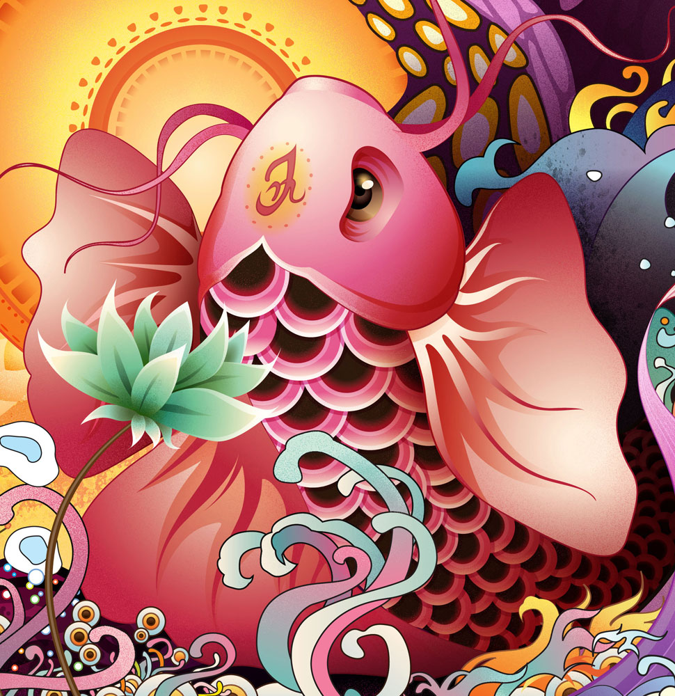 Koi Fish Drawing Wallpaper Drawings Designs