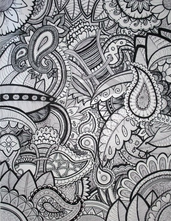 Black And White Paisley Background