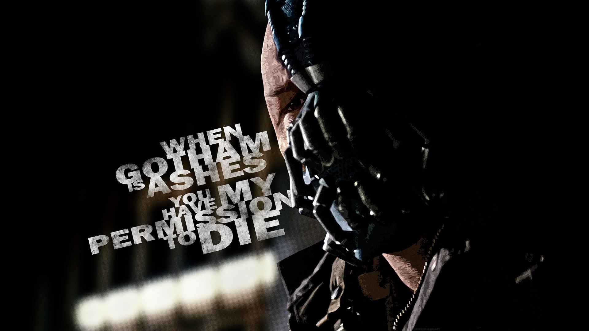 Batman Text Quotes Typography Bane Tom Hardy The