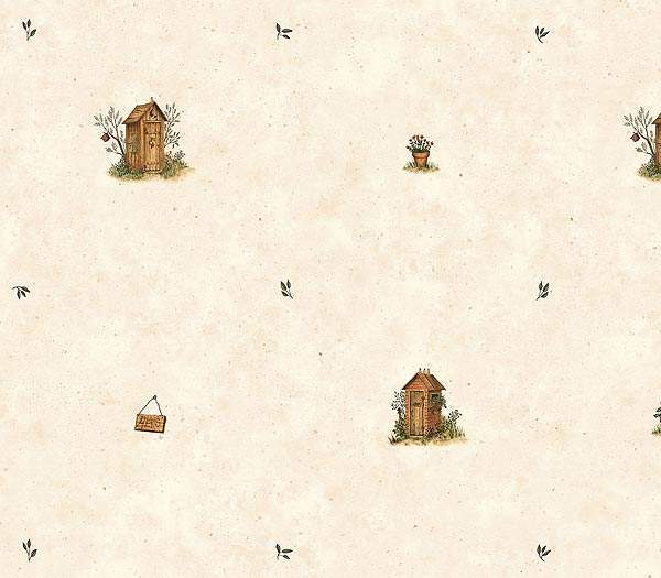 Outhouse Spot Wallpaper Rustic Country Primitive