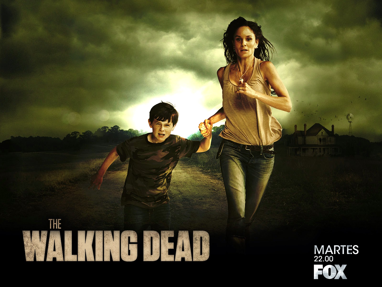 The Walking Dead Rick and Carl Grimes 640 x 1136 iPhone 5 Wallpaper