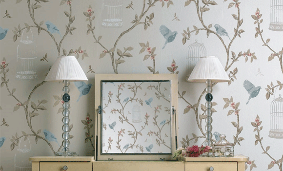 Fabric Wallpaper Interiors Birdcage Walk Ncw3770 Nina Campbell