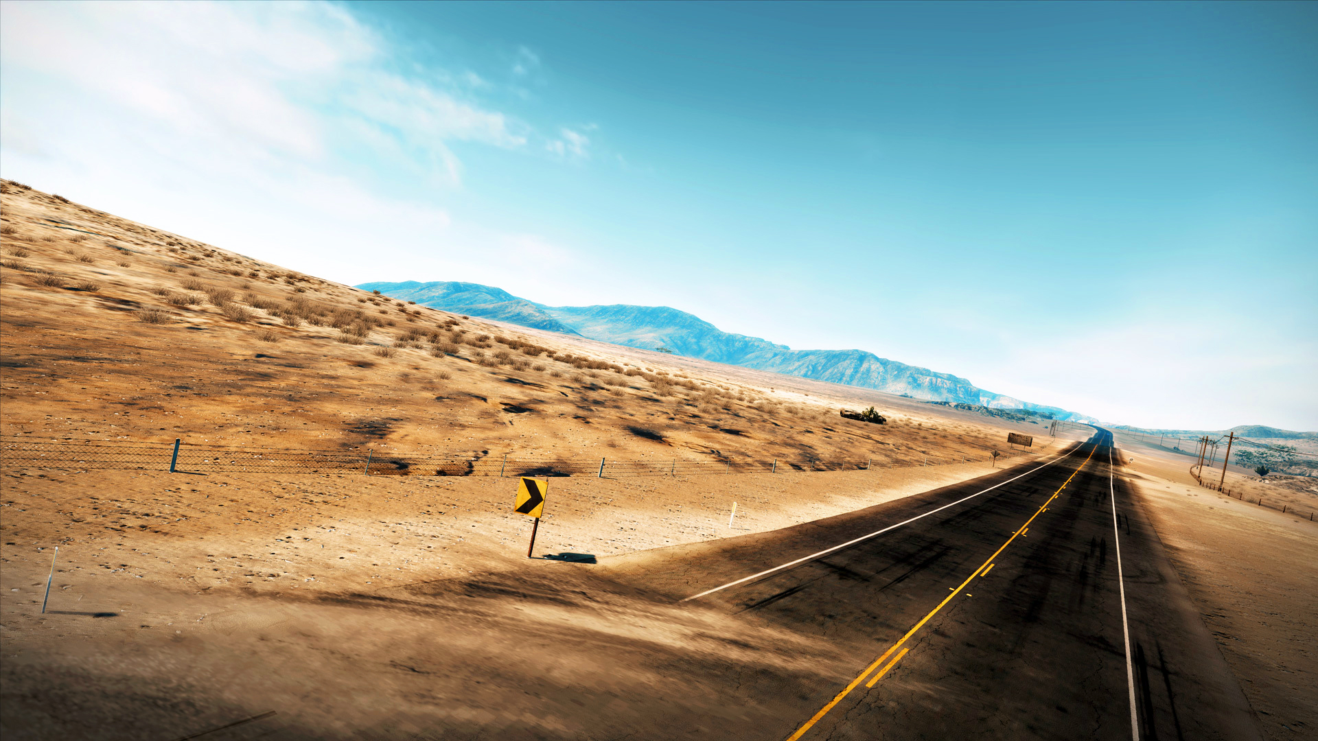 Desert Road Background HD Wallpaper