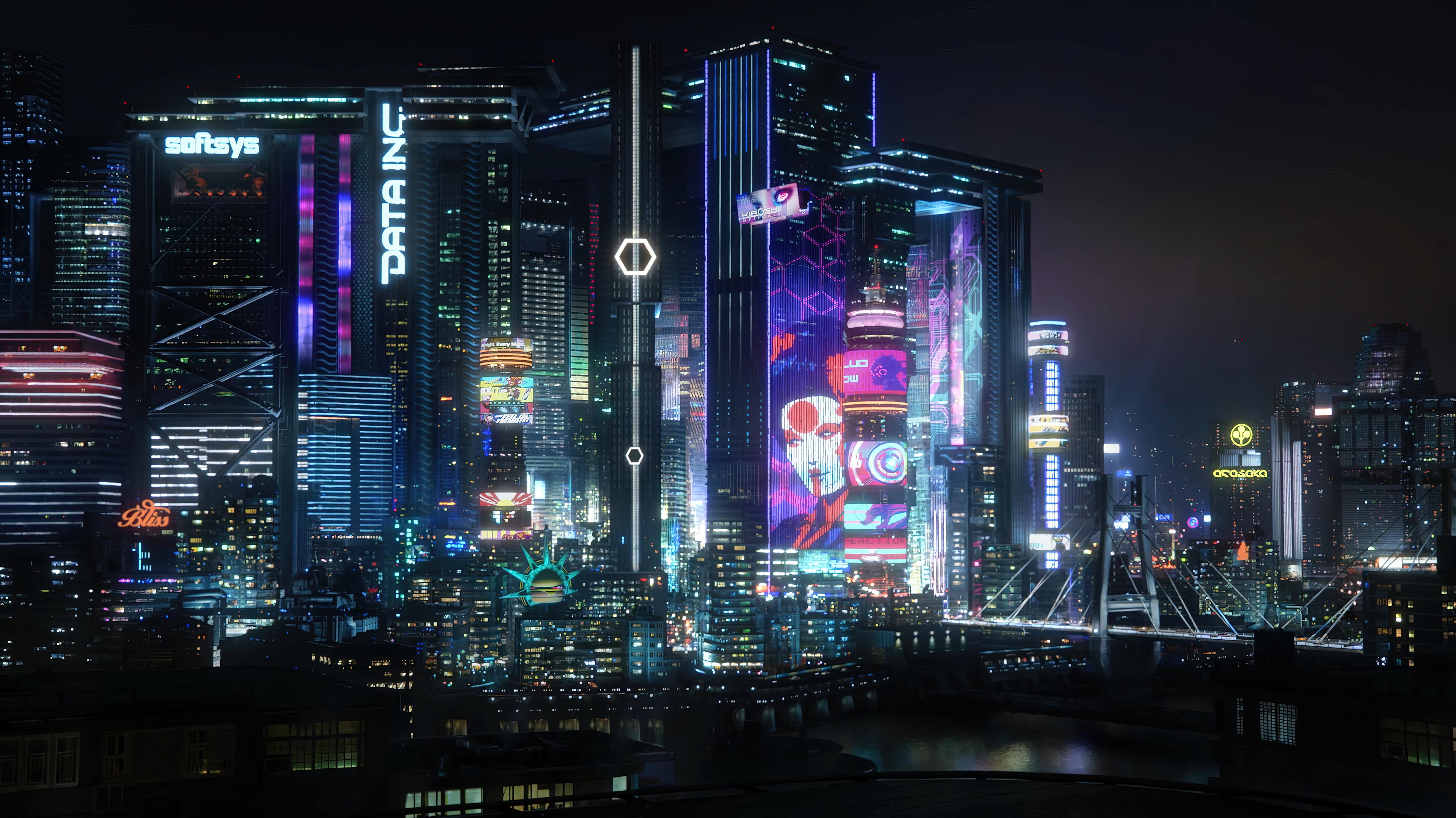 Cyberpunk Night City HD 4k Wallpaper