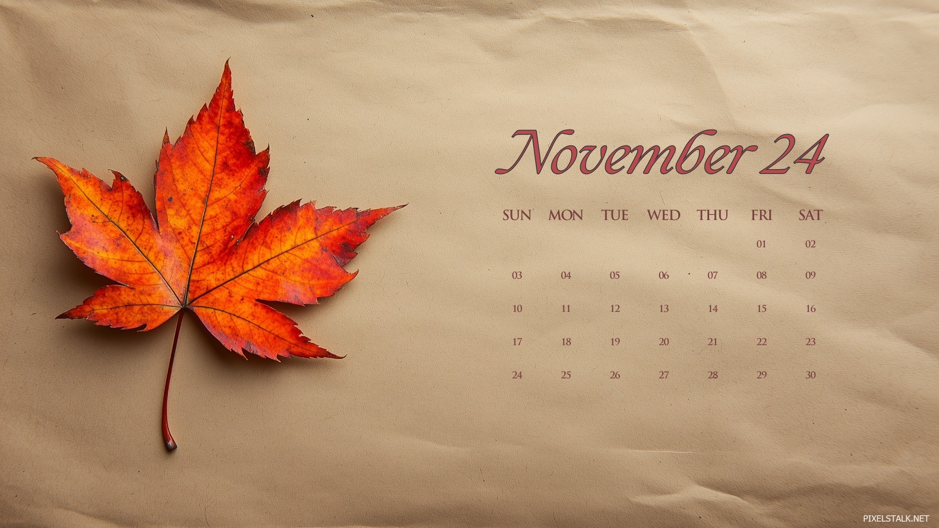 November Calendar Desktop Wallpaper