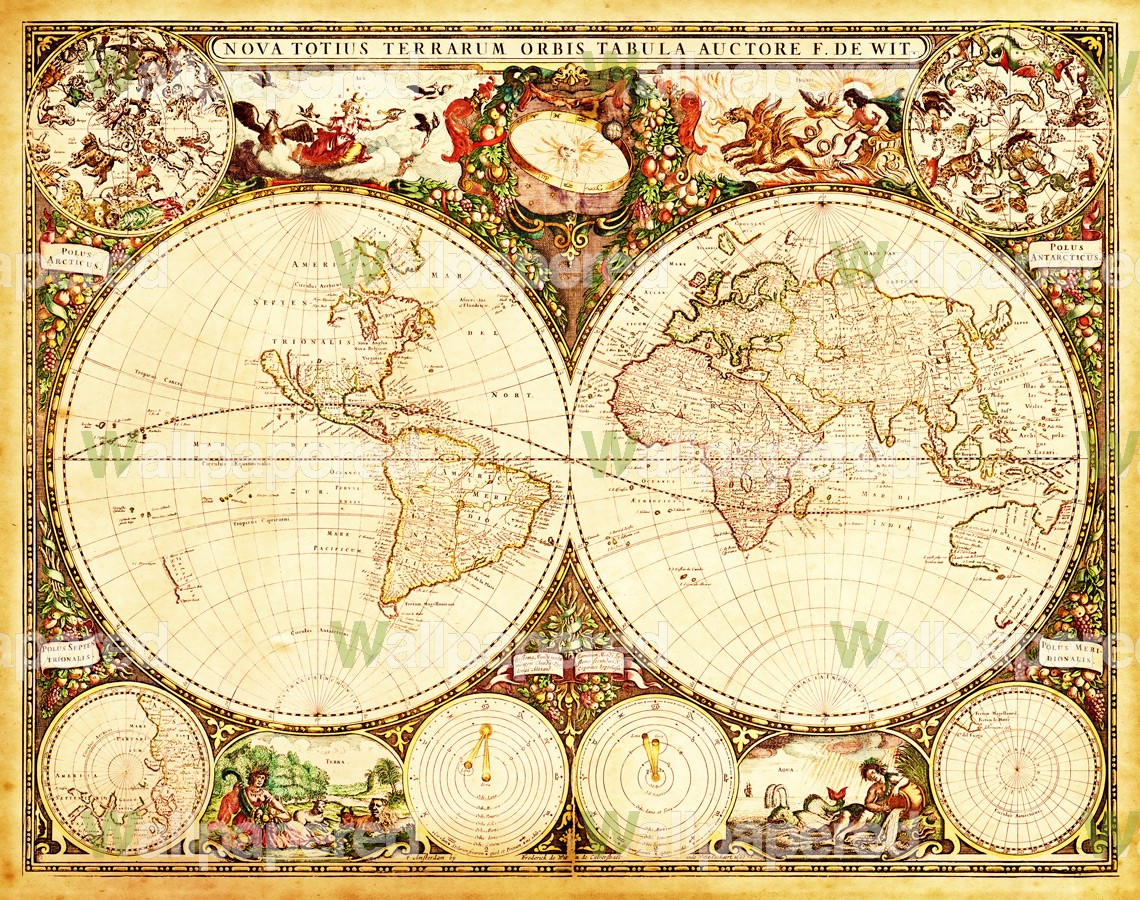 Old World Map Wallpaper Antique world map
