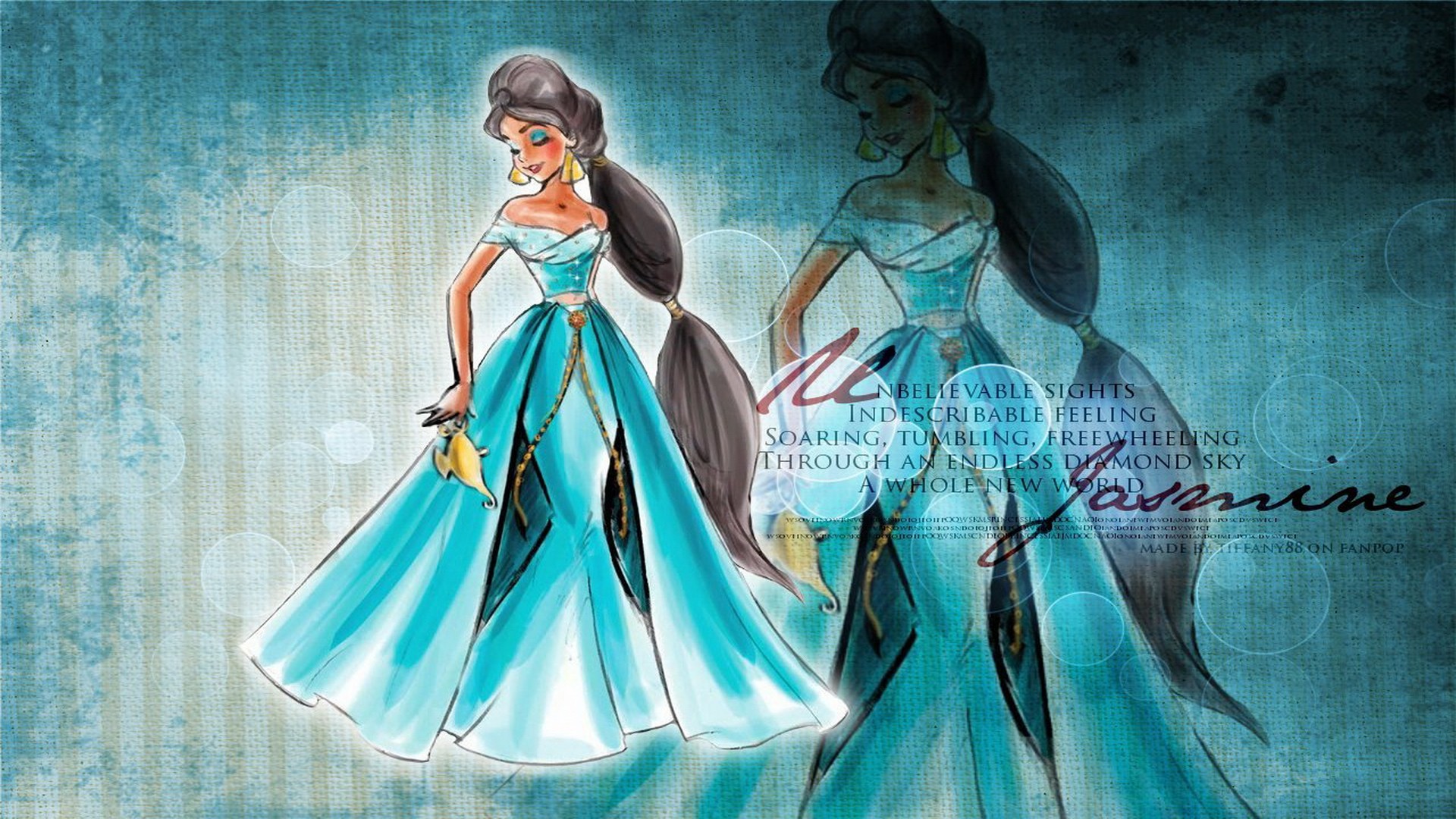 Walt Disney Princess Jasmine HD Wallpaper Of Cartoon