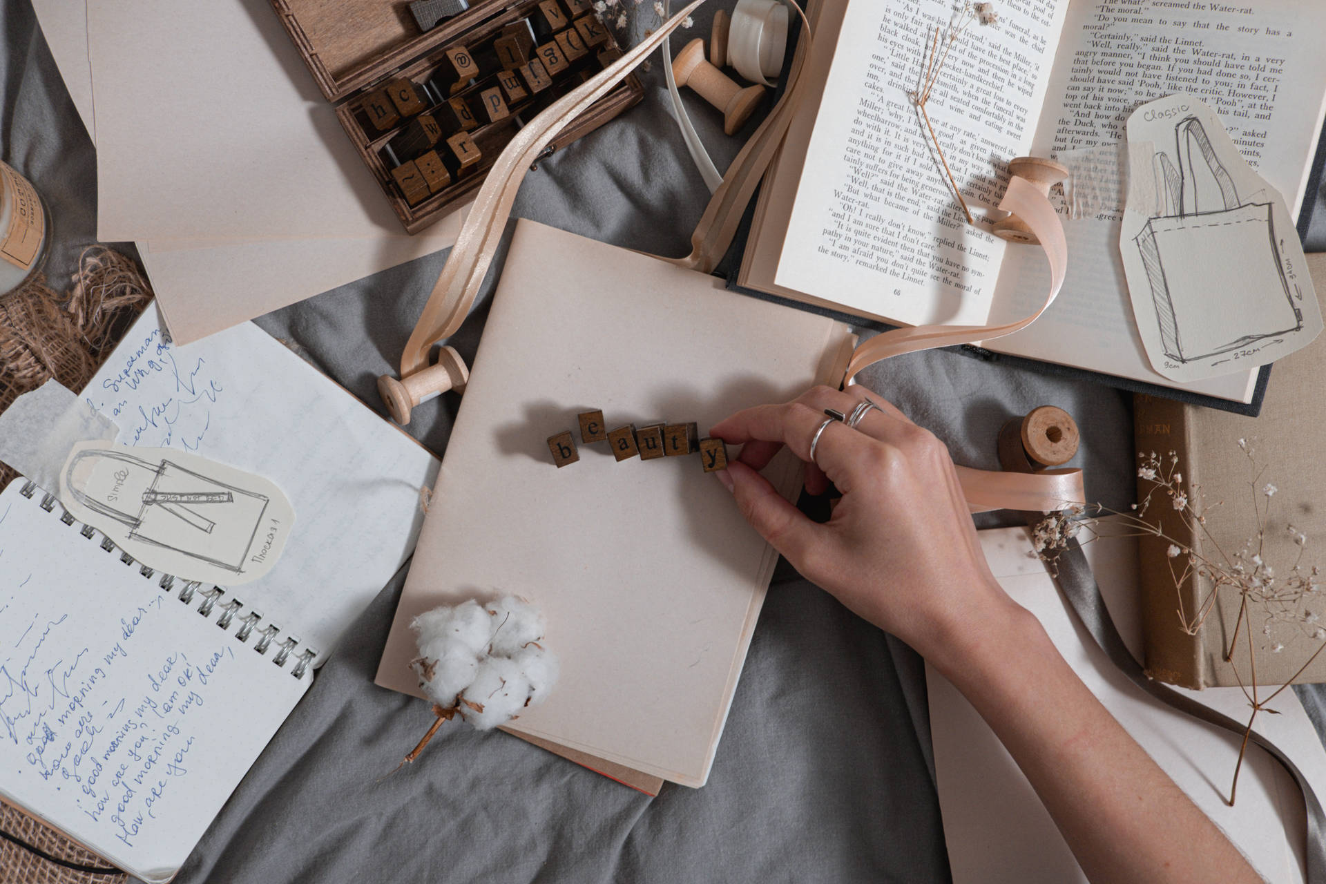 Aesthetic Book Desktop Wallpaper