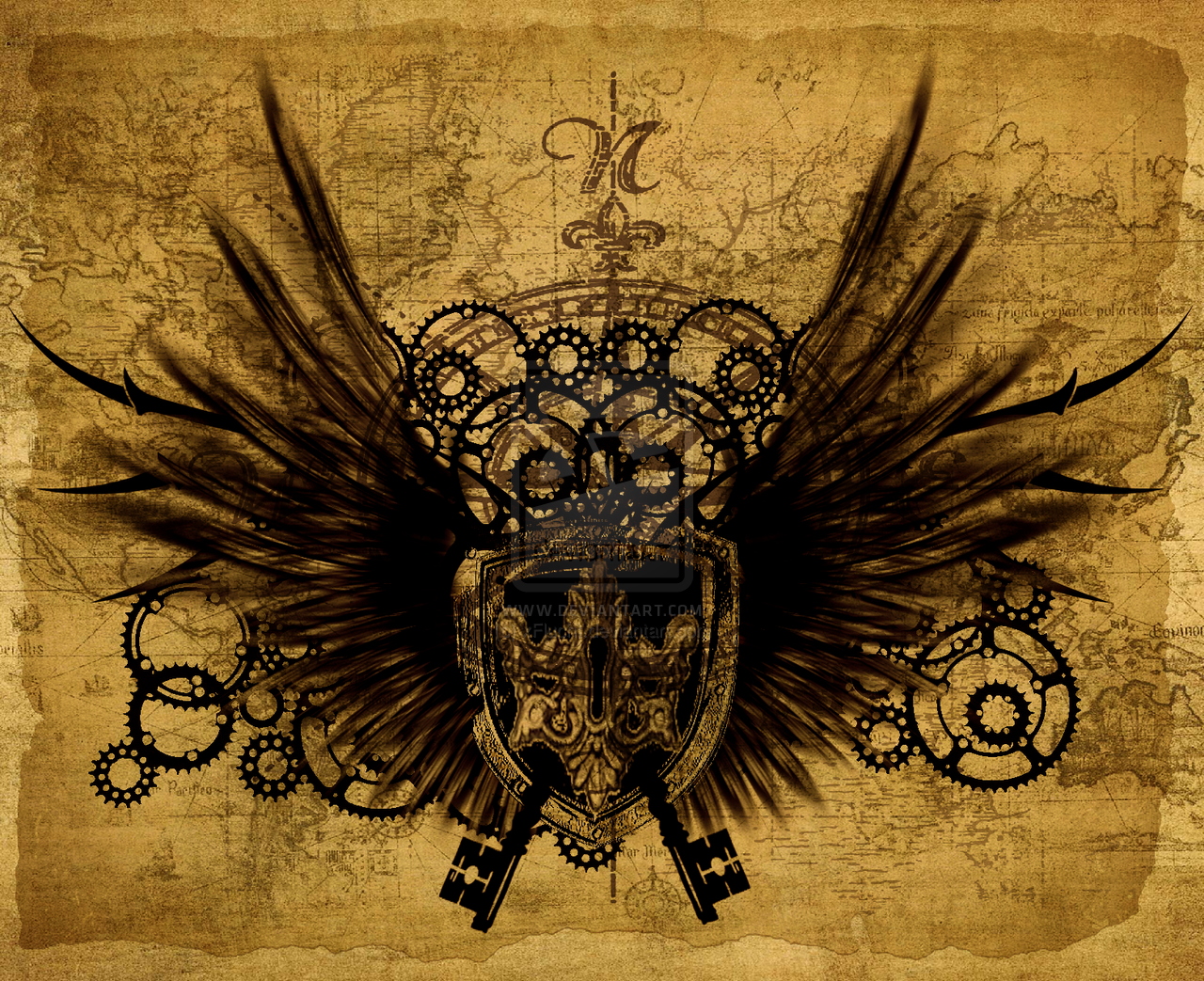 Steampunk wallpaper stage 6 by xFlucht on
