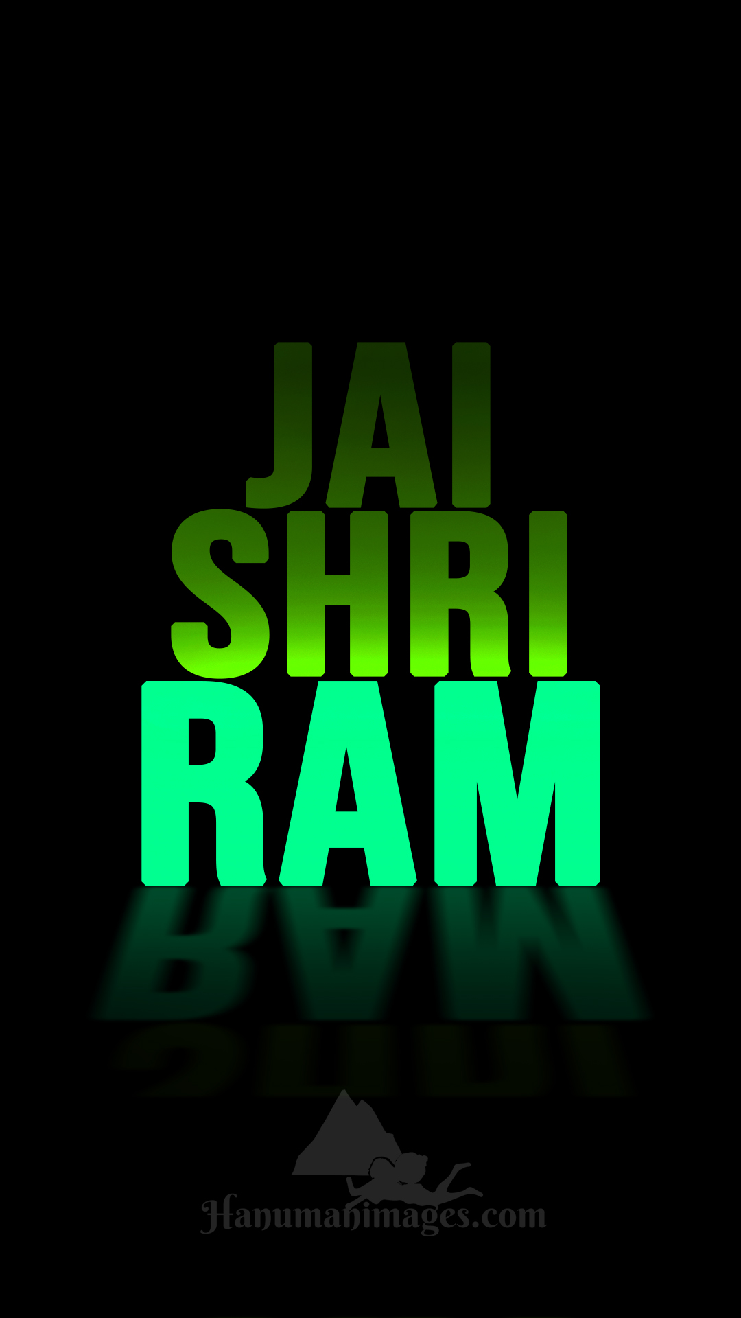 jai shri ram glowing text hd phone wallpaper Hanuman Images