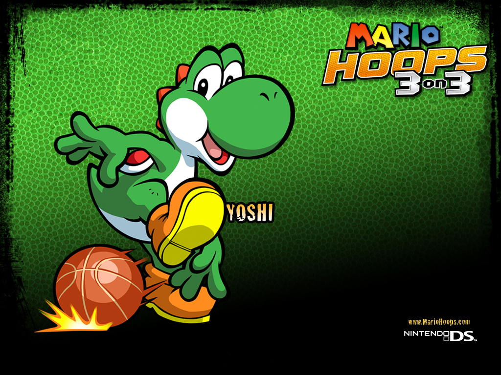 Mario Hoops On Yoshi Wallpaper