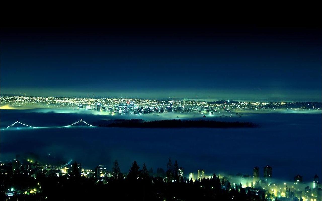 Остров Ванкувер ночью