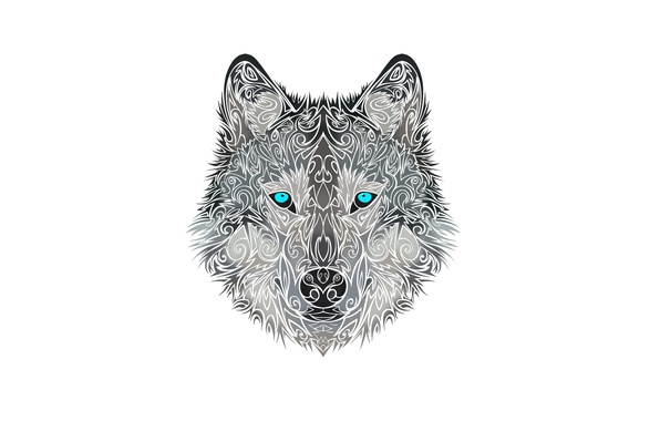 Wallpaper Head Style Dog Wolf Face Image For