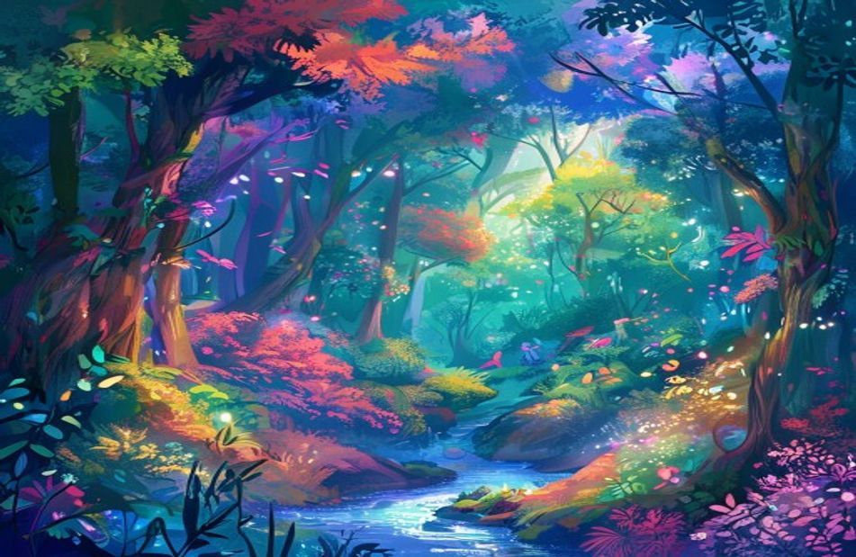 Anime Forest Background