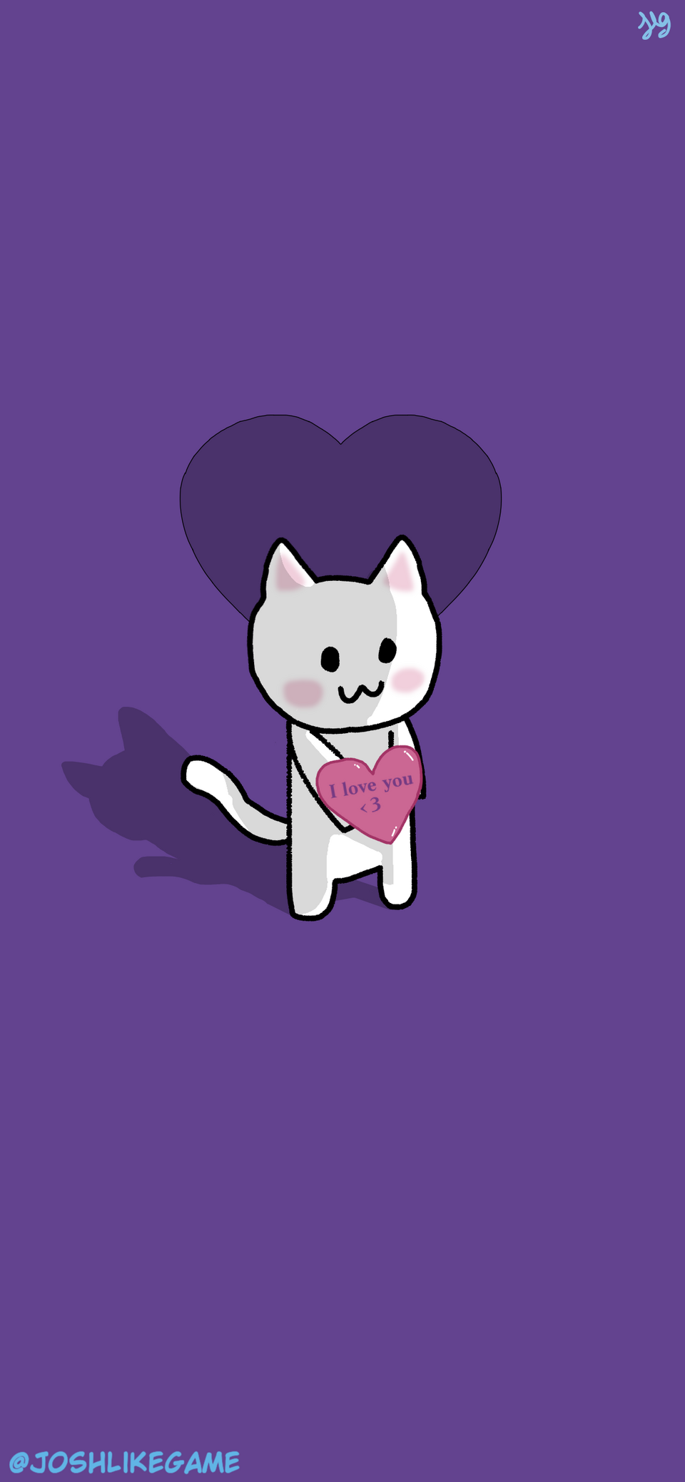 White Black Cat Valentine Wallpaper Joshlikegame